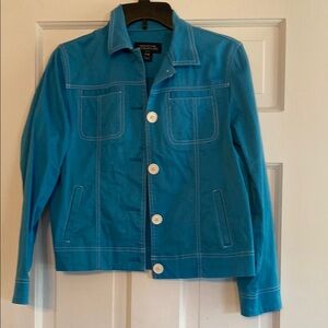 Jones New York Blue Button-Up Jacket